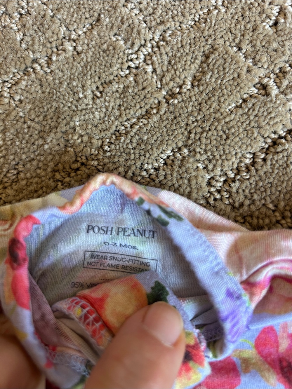 BAMBOO Pink Floral Zip Footie One-Piece - Picture 7 of 13